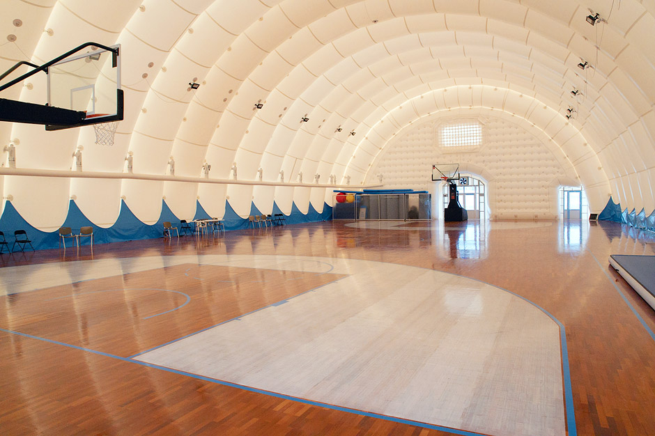 Basketball field cover